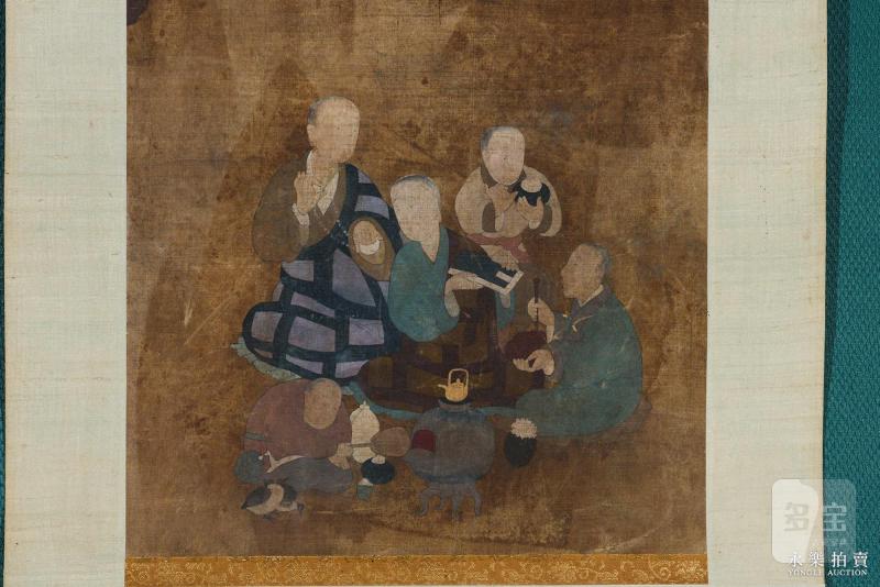 17世纪 （西藏）矿物彩绘却英多杰绘罗汉唐卡 - 图4